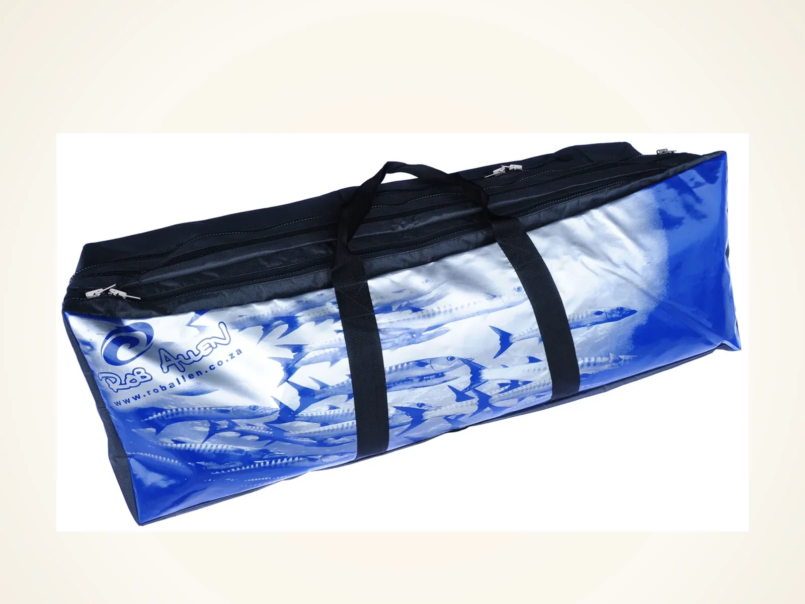 TANKER DIVE BAG - Black/Silver - SIDE FIN COMPARTMENTS & MASK POCKET(110 X 36 X 36cm)
